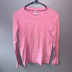 Lululemon / Ivivva Seamless Ribbed Long Sleeve Top - Size: Girls 14